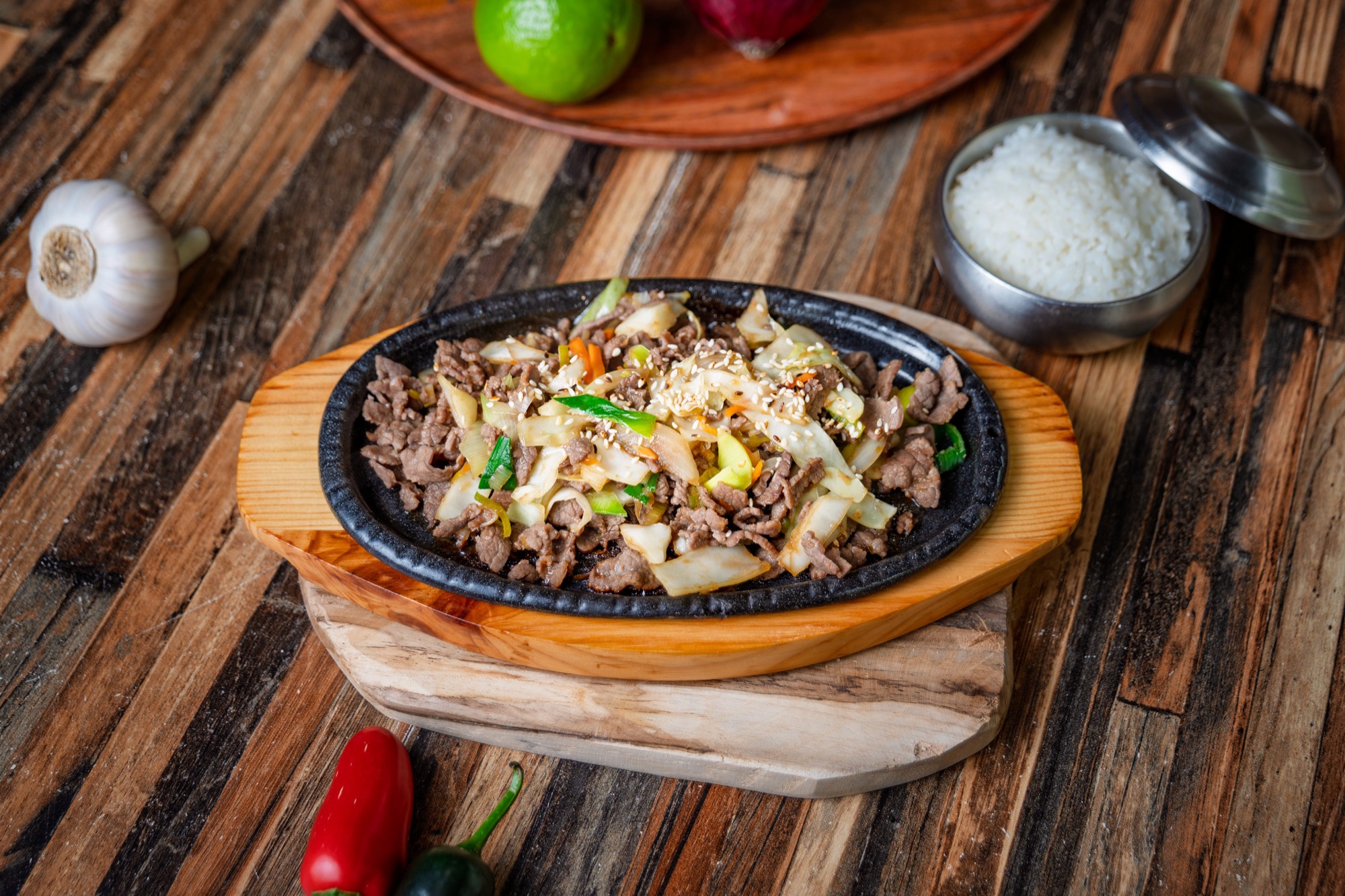 Korean BBQ à la table — Gogi-gui au restaurant Le Séoul
