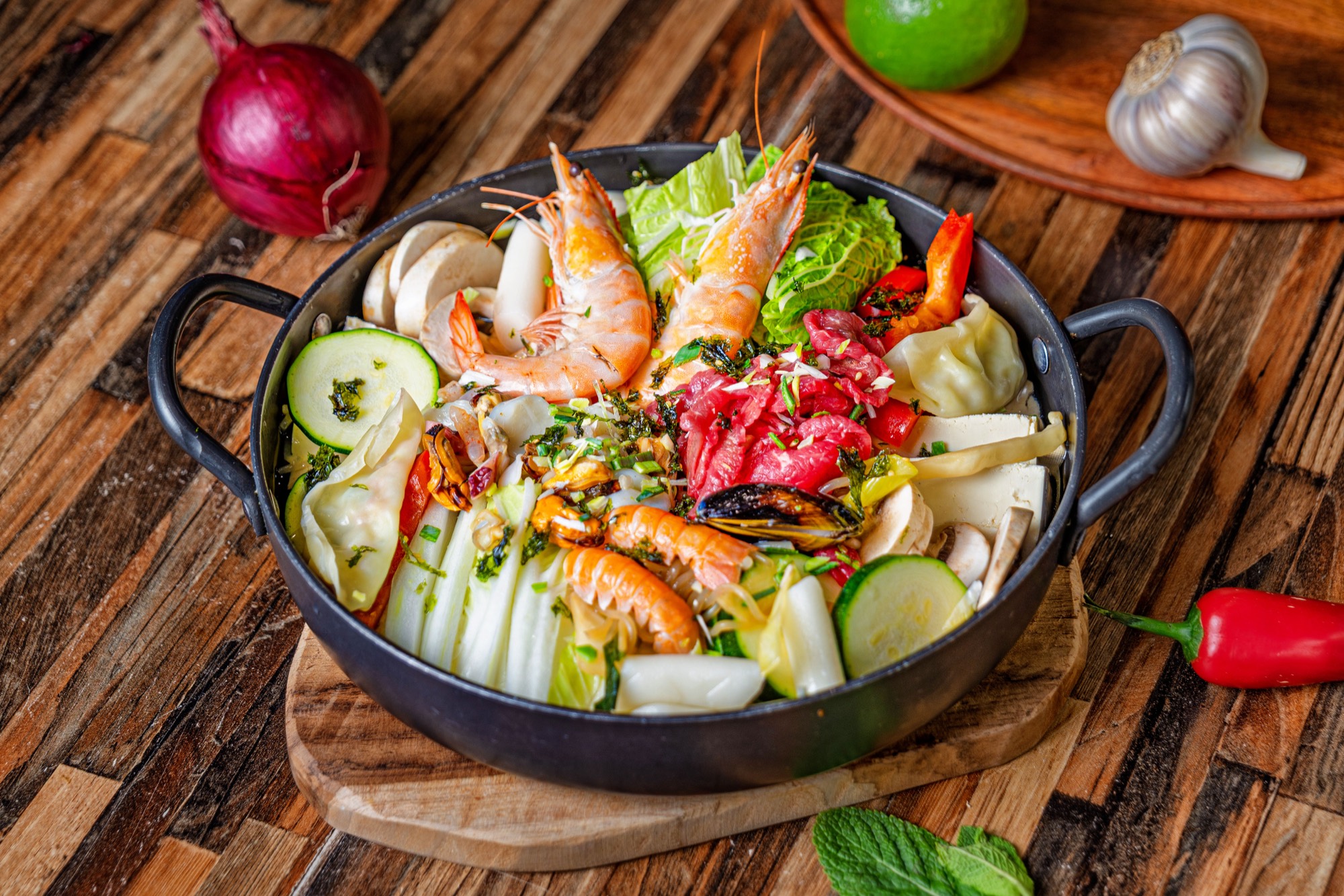 Ragoût de fruits de mer coréen au restaurant Le Séoul
